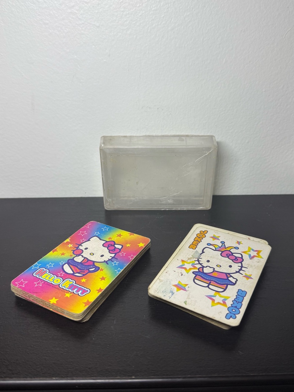 Vintage 2002 Sanrio Hello Kitty Playing Cards With Rainbow Background & Box